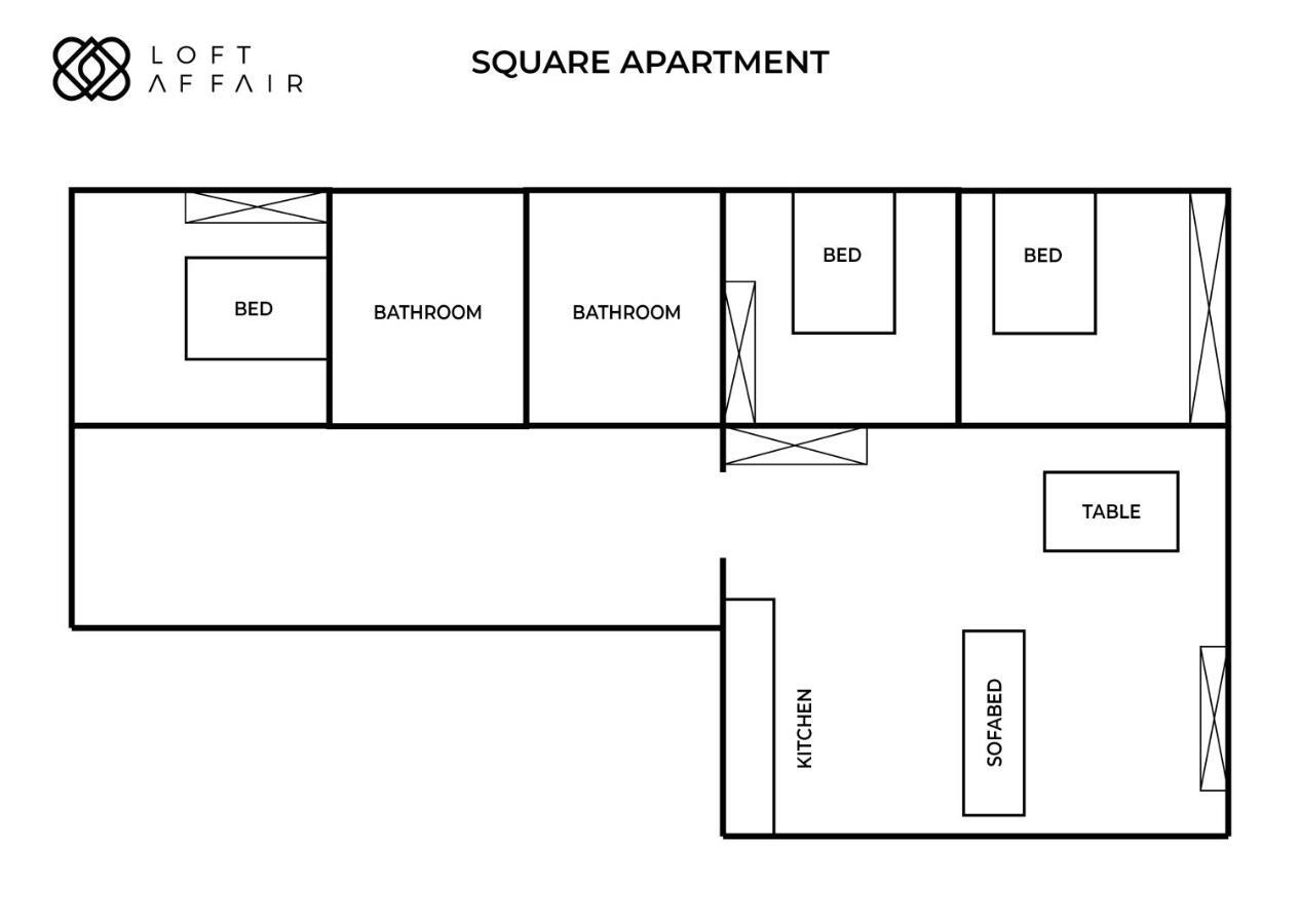 Square Apartment - Loftaffair Kraków Zewnętrze zdjęcie